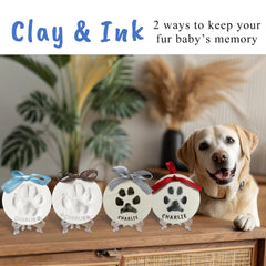 Skittypurr ink paw print pad demonstrates clean, inkless imprinting for pets