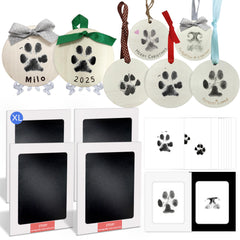 Skittypurr inkless paw print ornament-disc shows a mess-free keepsake