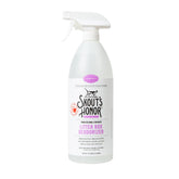 SKOUT'S HONOR cat litter deodorizer spray bottle reduces odors quickly for cleaner litter areas.