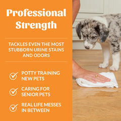 SKOUT'S HONOR Dog Urine Destroyer pour-measure area demonstrates easy application