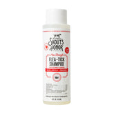 Skout's Honor flea-tick shampoo bottle with cedarwood peppermint for fleas