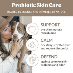 Skout's Honor probiotic-pet-shampoo-omega-3s-coat-nourish emphasizes omega-3s for coat nourishment.