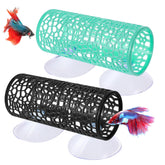 Skrfrren Betta Tunnel Swimming Tube in green enriching a small tank