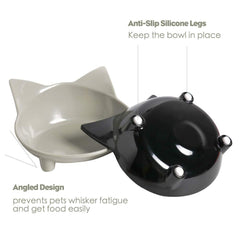 Skrtuan bowl shallow design eases whisker-friendly feeding