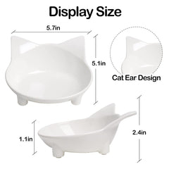 Skrtuan whisker-friendly shallow design offers easy reach during meals