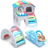 Skylety Hawaiian villa hamster house provides cozy nesting space for small pets.