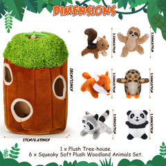 Skylety woodland animals set showcases six squeaky pals for interactive fun.