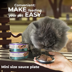 Skywin disposable cat bowls durable plastic designed to hold food without leaks