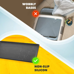 Skywin TidyFriend anti-slip base keeps pads secure on any indoor floor.
