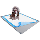 Skywin TidyFriend pad holder with raised edges containing spills for clean indoor floors.