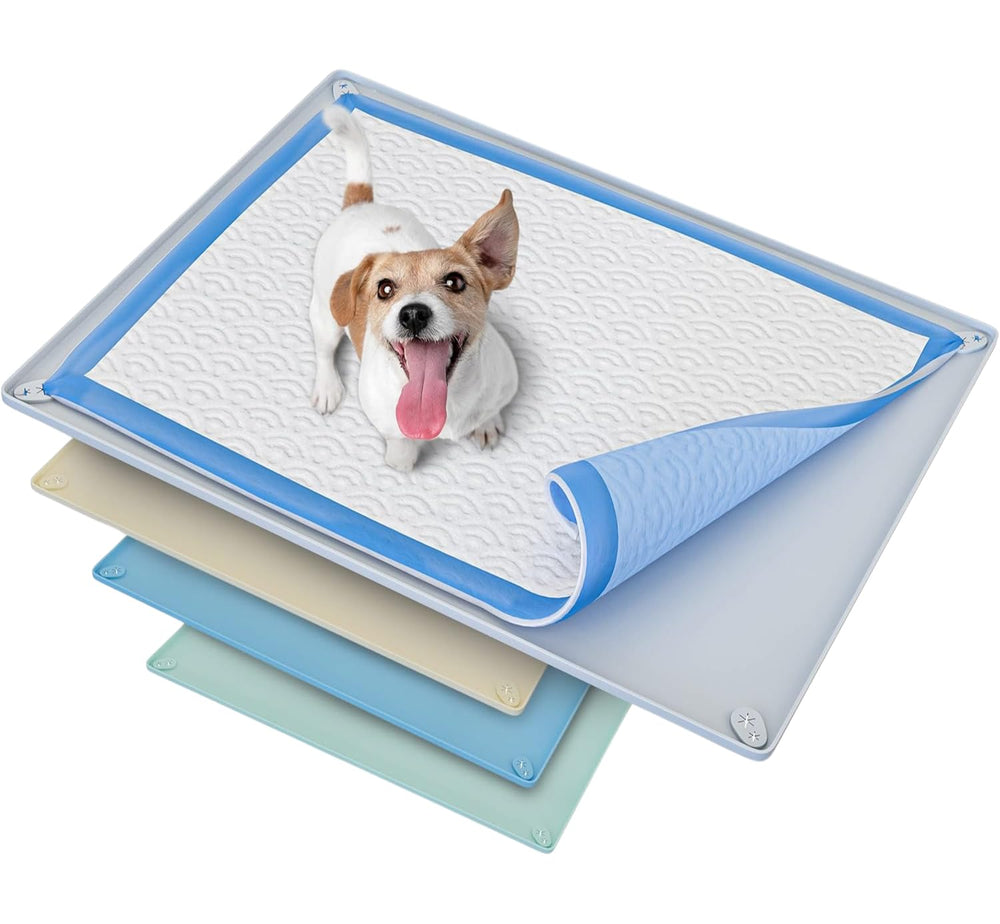 Skywin TidyFriend tray with raised edges for contained spills during puppy pad use.