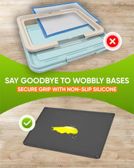 Skywin TidyFriend tray shows raised edges that contain spills and protect floors.