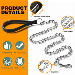 SLE chew-proof leash with argon weld demonstrates lasting strength for dogs