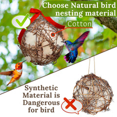 Slivche Hummingbird Nesters cotton fiber inside emphasizes quick-drying nesting material