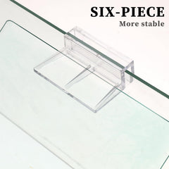 Sliverdew 6pcs pack lid clips for easy rimless tank setup.