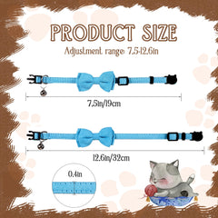 Sliverdew Bow Cat Collar blue buckle highlight safety breakaway feature