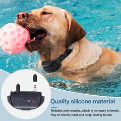 Sliverdew dog collar rubber tip 20mm close-up highlights long-hair compatibility and sturdy protection.