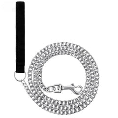 Sliverdew heavy-duty metal dog leash with Cuban link 6ft for secure daily walks