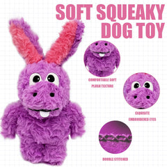 SLIWOWO donkey squeaky toy purple during puppy playtime in action.