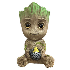 SLOCME Aquarium Groot air bubbler decor creating vibrant underwater scenes with gentle bubbles