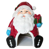 SLOCME aquarium Santa Claus decoration on tank glass enhances festive scenery.
