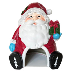 SLOCME aquarium Santa Claus decoration on tank glass enhances festive scenery.