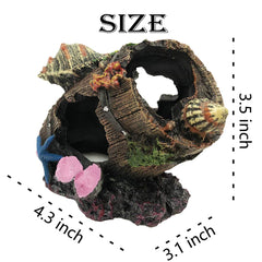 SLOCME broken-barrel-conch-ornament close-up reveals detailed painting and texture.