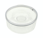 Slopper Stopper water bowl with Tritan lid reduces spills for cleaner floors.