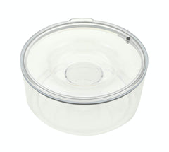 Slopper Stopper water bowl with Tritan lid reduces spills for cleaner floors.