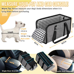 SlowTon Console Dog Seat side view shows sturdy support preventing collapse during journeys