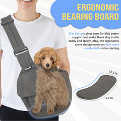 SlowTon dog carrier sling drawstring opening securing pet during outings