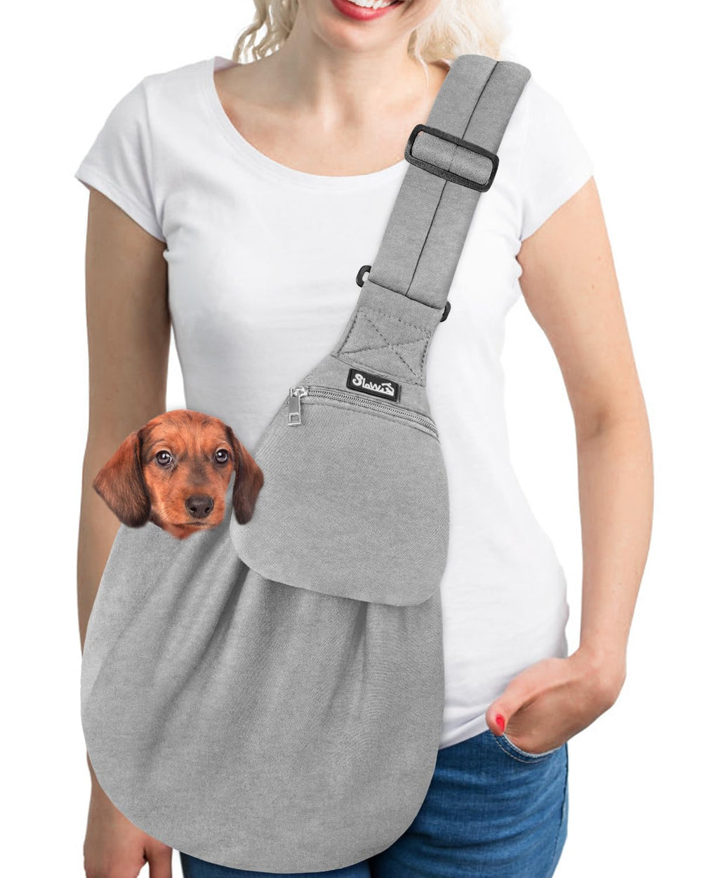 SlowTon dog carrier sling padded strap delivers comfortable daily wear.