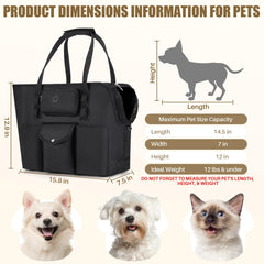 SlowTon dog purse side open highlights breathable mesh and easy pet exploration