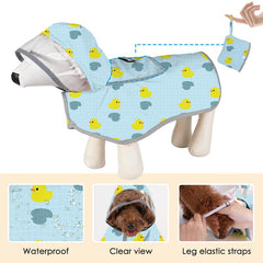 SlowTon dog raincoat pocket storage demonstrates portable design for trips and storage