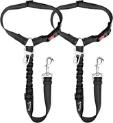 SlowTon dog seat belt headrest attachment secures car rides.