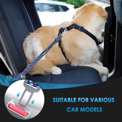 SlowTon dog seat belt reflective stitching improves night visibility.