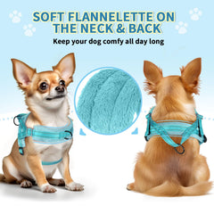 SlowTon No Pull harness back view highlighting dual rings for versatile leash options.