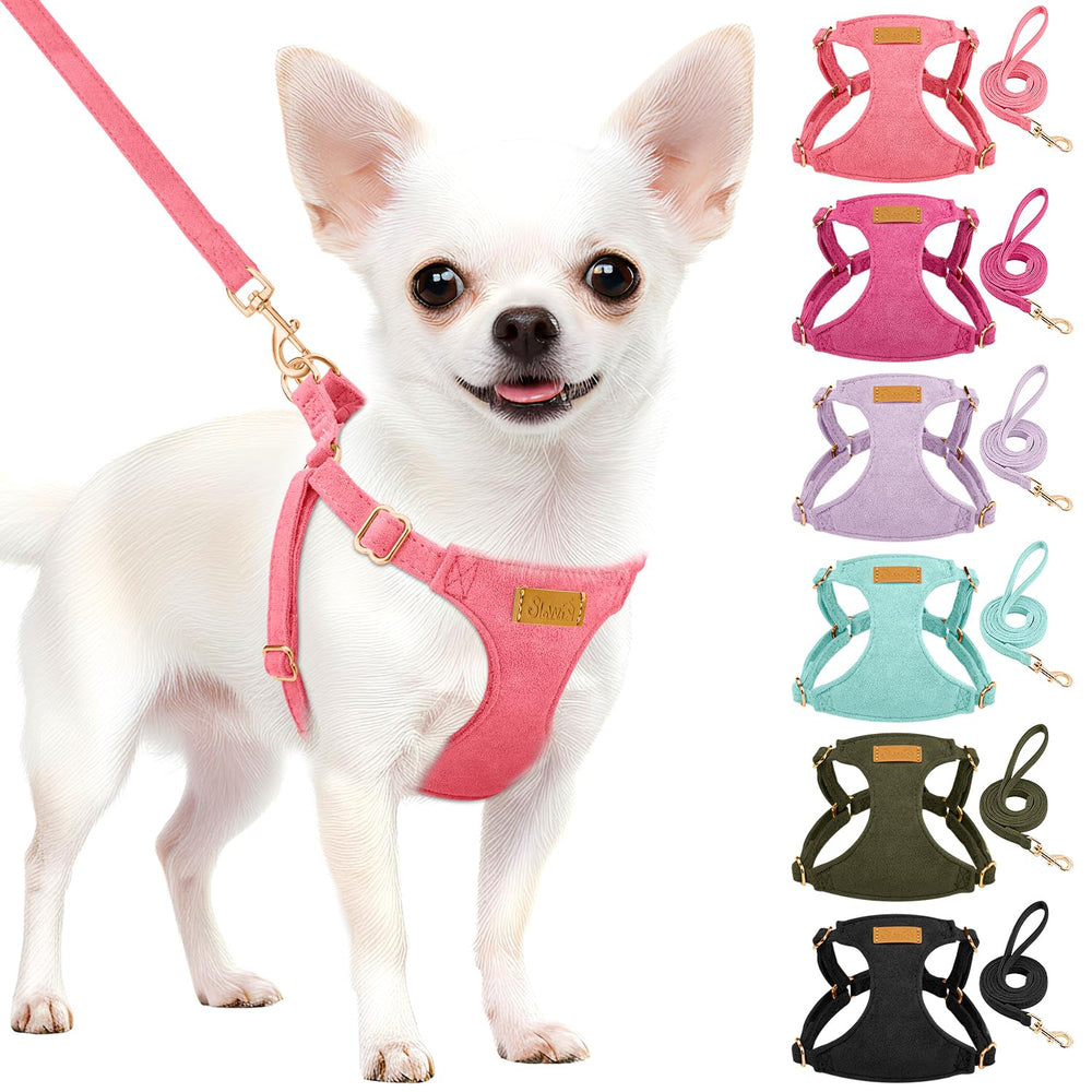SlowTon No-Pull Harness in pink floral pattern for comfortable everyday walks.