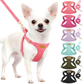 SlowTon No-Pull Harness in pink floral pattern for comfortable everyday walks.