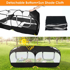 SlowTon outdoor playpen setup showing space for multiple pets