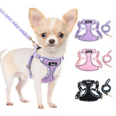 SlowTon Small Dog Harness front view shows no-pull design for comfortable daily walks.