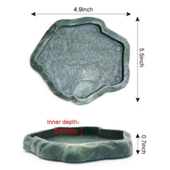 SLSON ABS material reptile bowl, durable and safe for daily use
