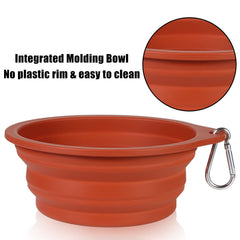 SLSON bowl with buckle attaches to leash or backpack for walks.