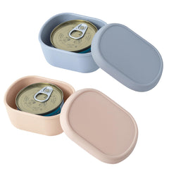 SLSON canned cat food storage 2-pack lids seal preserves 3oz cans' freshness.