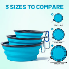 SLSON collapsible dog bowl green expanded for outdoor meals.