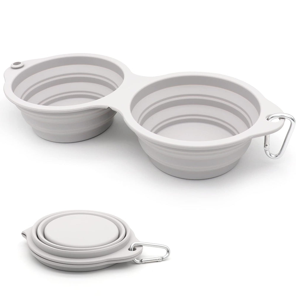 SLSON collapsible bowls folded compact for travel and storage.