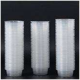 SLSON Gecko Cups 0.5 oz transparent 100-pack for precise reptile feeding.