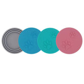 SLSON pet can cover blue closeup demonstrates universal fit keeping cans fresh