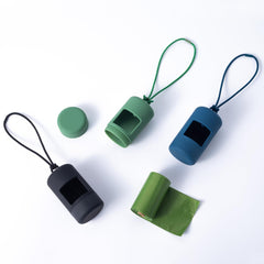 SLSON poop bag dispenser lid close showing controlled bag access