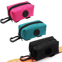 SLSON rose-red dog poop bag dispenser ready for on-the-go walks.